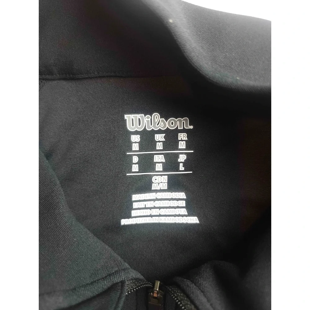 USTA Southern Junior Cup Wilson Pullover Men M Black Sporty Performance Athletic